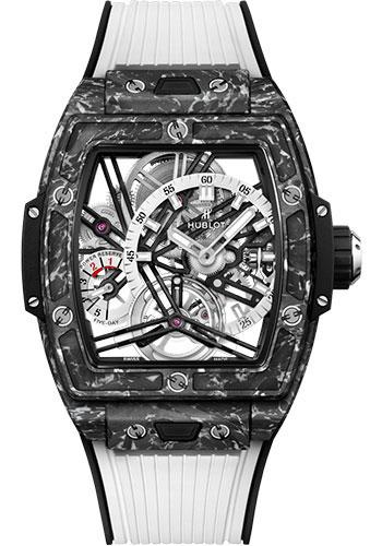 Hublot Spirit of Big Bang Tourbillon Carbon White Watch - 42 mm - Sapphire Dial - Black and White Rubber Strap Limited Edition of 100-645.QW.2012.RW - Luxury Time NYC