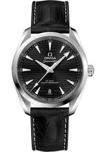 Load image into Gallery viewer, Omega Aqua Terra 150M Co-Axial Master Chronometer Watch - 38 mm Steel Case - Black Dial - Black Leather Strap - 220.13.38.20.01.001 - Luxury Time NYC