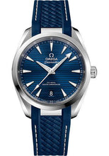 Load image into Gallery viewer, Omega Aqua Terra 150M Co-Axial Master Chronometer Watch - 38 mm Steel Case - Blue Dial - Blue Structured Rubber Strap - 220.12.38.20.03.001 - Luxury Time NYC