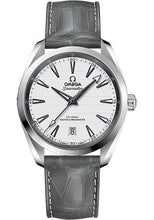 Load image into Gallery viewer, Omega Aqua Terra 150M Co-Axial Master Chronometer Watch - 38 mm Steel Case - Silvery Dial - Grey Leather Strap - 220.13.38.20.02.001 - Luxury Time NYC
