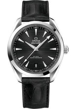 Load image into Gallery viewer, Omega Aqua Terra 150M Co-Axial Master Chronometer Watch - 41 mm Steel Case - Black Dial - Black Leather Strap - 220.13.41.21.01.001 - Luxury Time NYC