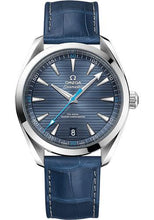 Load image into Gallery viewer, Omega Aqua Terra 150M Co-Axial Master Chronometer Watch - 41 mm Steel Case - Blue Dial - Blue Leather Strap - 220.13.41.21.03.002 - Luxury Time NYC