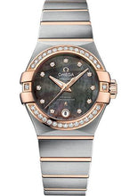 Load image into Gallery viewer, Omega Constellation Co-Axial Tahiti Watch - 27 mm Steel And Red Gold Case - Tahiti Mother-Of-Pearl Diamond Dial - 123.25.27.20.57.006 - Luxury Time NYC