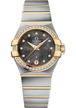 Load image into Gallery viewer, Omega Constellation Co-Axial Tahiti Watch - 27 mm Steel And Yellow Gold Case - Tahiti Mother-Of-Pearl Diamond Dial - 123.25.27.20.57.007 - Luxury Time NYC