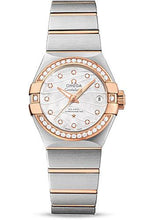 Load image into Gallery viewer, Omega Constellation Co-Axial Watch - 27 mm Steel And Red Gold Case - Diamond-Set Red Gold Bezel - Mother-Of-Pearl Dial - Steel Bracelet - 123.25.27.20.55.005 - Luxury Time NYC