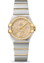 Load image into Gallery viewer, Omega Constellation Co-Axial Watch - 27 mm Steel And Yellow Gold Case - Diamond-Set Yellow Gold Bezel - Champagne Mother-Of-Pearl Dial - Steel Bracelet - 123.25.27.20.57.002 - Luxury Time NYC