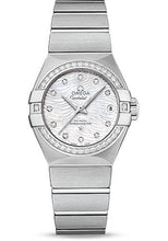 Load image into Gallery viewer, Omega Constellation Co-Axial Watch - 27 mm Steel Case - Diamond-Set Bezel - Mother-Of-Pearl Dial - 123.15.27.20.55.003 - Luxury Time NYC