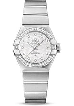 Load image into Gallery viewer, Omega Constellation Co-Axial Watch - 27 mm Steel Case - Diamond-Set Steel Bezel - Mother-Of-Pearl Dial - 123.15.27.20.55.002 - Luxury Time NYC