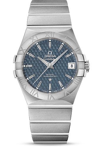 Omega Constellation Co-Axial Watch - 35 mm Steel Case - Blue Dial - 123.10.35.20.03.002 - Luxury Time NYC