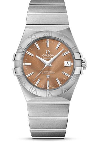 Omega Constellation Co-Axial Watch - 35 mm Steel Case - Bronze Dial - 123.10.35.20.10.001 - Luxury Time NYC