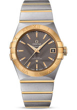 Load image into Gallery viewer, Omega Constellation Co-Axial Watch - 38 mm Steel Case - 18K Yellow Gold Bezel - Grey Dial - 123.20.38.21.06.001 - Luxury Time NYC