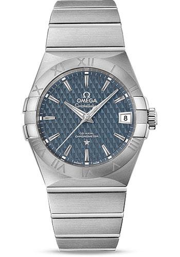 Omega Constellation Co-Axial Watch - 38 mm Steel Case - Blue Dial - 123.10.38.21.03.001 - Luxury Time NYC