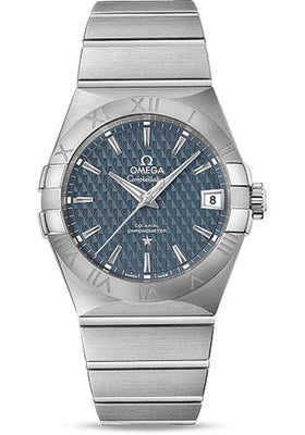 Omega Constellation Co-Axial Watch - 38 mm Steel Case - Blue Dial - 123.10.38.21.03.001 - Luxury Time NYC
