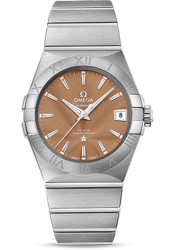 Omega Constellation Co-Axial Watch - 38 mm Steel Case - Bronze Dial - 123.10.38.21.10.001 - Luxury Time NYC