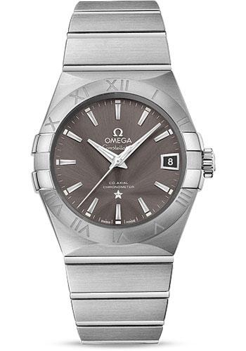 Omega Constellation Co-Axial Watch - 38 mm Steel Case - Grey Dial - 123.10.38.21.06.001 - Luxury Time NYC
