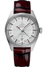 Load image into Gallery viewer, Omega Constellation Globemaster Co-Axial Master Chronometer Annual Calendar Limited Edition of 52 Watch - 41 mm Platinum Case - Platinum Dial - Burgundy Leather Strap - 130.93.41.22.99.001 - Luxury Time NYC
