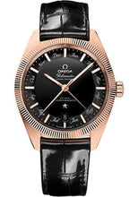 Load image into Gallery viewer, Omega Constellation Globemaster Omega Co-Axial Master Chronometer Annual Calendar - 41 mm Sedna Gold Case - Black Dial - Black Leather Strap - 130.53.41.22.01.001 - Luxury Time NYC