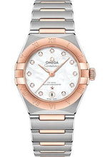 Load image into Gallery viewer, Omega Constellation Manhattan Co-Axial Master Chronometer Watch - 29 mm Steel And Sedna Gold Case - Mother-Of-Pearl Diamond Dial - 131.20.29.20.55.001 - Luxury Time NYC