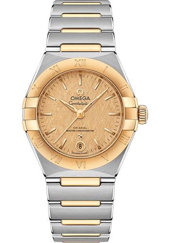 Omega Constellation Manhattan Co-Axial Master Chronometer Watch - 29 mm Steel And Yellow Gold Case - Champagne Dial - 131.20.29.20.08.001 - Luxury Time NYC