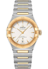 Load image into Gallery viewer, Omega Constellation Manhattan Co-Axial Master Chronometer Watch - 29 mm Steel And Yellow Gold Case - Crystal White Slivery Dial - 131.20.29.20.02.002 - Luxury Time NYC
