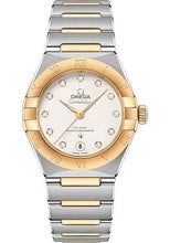 Load image into Gallery viewer, Omega Constellation Manhattan Co-Axial Master Chronometer Watch - 29 mm Steel And Yellow Gold Case - Crystal White Slivery Diamond Dial - 131.20.29.20.52.002 - Luxury Time NYC