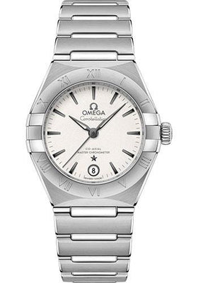 Omega Constellation Manhattan Co-Axial Master Chronometer Watch - 29 mm Steel Case - Crystal White Silvery Dial - 131.10.29.20.02.001 - Luxury Time NYC