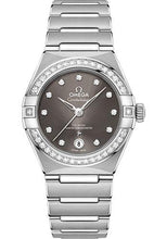 Load image into Gallery viewer, Omega Constellation Manhattan Co-Axial Master Chronometer Watch - 29 mm Steel Case - Diamond-Paved Bezel - Grey Diamond Dial - 131.15.29.20.56.001 - Luxury Time NYC