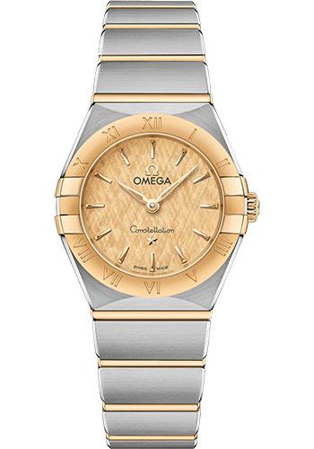 Omega Constellation Manhattan Quartz Watch - 25 mm Steel And Yellow Gold Case - Champagne Dial - 131.20.25.60.08.001 - Luxury Time NYC