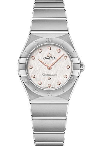 Omega Constellation Manhattan Quartz Watch - 25 mm Steel Case - Cream Silvery Dial - 131.10.25.60.52.001 - Luxury Time NYC