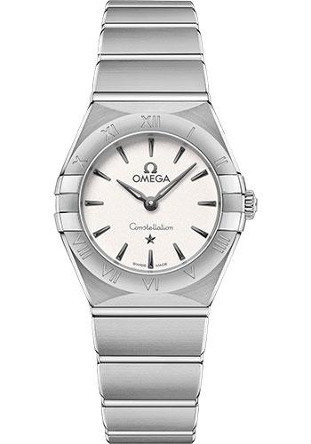 Omega Constellation Manhattan Quartz Watch - 25 mm Steel Case - Crystal White Silvery Dial - 131.10.25.60.02.001 - Luxury Time NYC