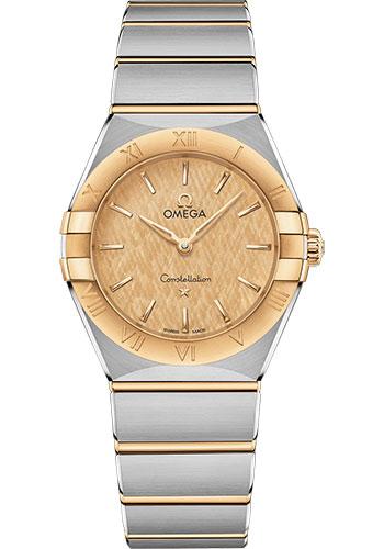 Omega Constellation Manhattan Quartz Watch - 28 mm Steel And Yellow Gold Case - Champagne Dial - 131.20.28.60.08.001 - Luxury Time NYC