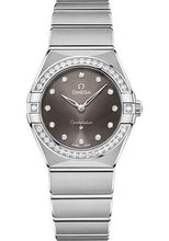 Load image into Gallery viewer, Omega Constellation Manhattan Quartz Watch - 28 mm Steel Case - Diamond-Paved Bezel - Grey Diamond Dial - 131.15.28.60.56.001 - Luxury Time NYC