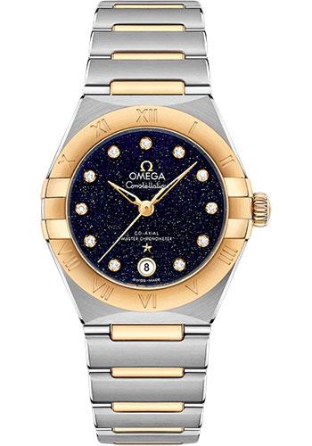 Omega Constellation Omega Co-Axial Master Chronometer - 29 mm Steel And Yellow Gold Case - Blue Glass Diamond Dial - 131.20.29.20.53.001 - Luxury Time NYC