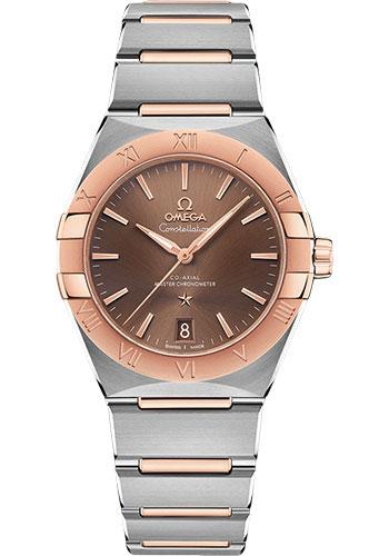 Omega Constellation OMEGA Co-Axial Master Chronometer - 36 mm Steel And Sedna Gold Case - Brown Dial - 131.20.36.20.13.001 - Luxury Time NYC