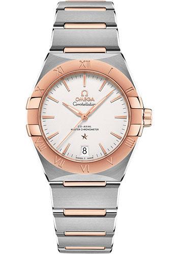 Omega Constellation OMEGA Co-Axial Master Chronometer - 36 mm Steel And Sedna Gold Case - Silvery Dial - 131.20.36.20.02.001 - Luxury Time NYC
