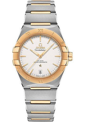 Omega Constellation OMEGA Co-Axial Master Chronometer - 36 mm Steel And Yellow Gold Case - Silvery Dial - 131.20.36.20.02.002 - Luxury Time NYC