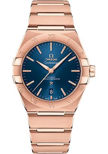 Omega Constellation OMEGA Co-Axial Master Chronometer - 39 mm Sedna Gold Case - Blue Dial - 131.50.39.20.03.001 - Luxury Time NYC