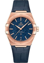 Load image into Gallery viewer, Omega Constellation OMEGA Co-Axial Master Chronometer - 39 mm Sedna Gold Case - Blue Dial - Brown Leather Strap - 131.53.39.20.03.001 - Luxury Time NYC