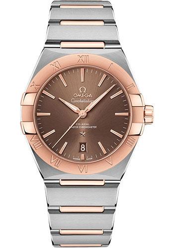 Omega Constellation OMEGA Co-Axial Master Chronometer - 39 mm Steel And Sedna Gold Case - Brown Dial - 131.20.39.20.13.001 - Luxury Time NYC