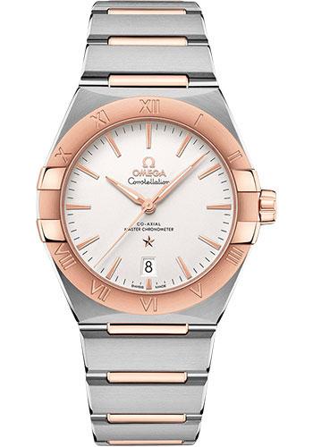 Omega Constellation OMEGA Co-Axial Master Chronometer - 39 mm Steel And Sedna Gold Case - Silvery Dial - 131.20.39.20.02.001 - Luxury Time NYC