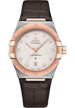 Load image into Gallery viewer, Omega Constellation OMEGA Co-Axial Master Chronometer - 39 mm Steel And Sedna Gold Case - Silvery Diamond Dial - Brown Leather Strap - 131.23.39.20.52.001 - Luxury Time NYC