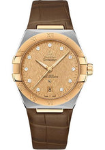 Load image into Gallery viewer, Omega Constellation OMEGA Co-Axial Master Chronometer - 39 mm Steel And Yellow Gold Case - Champagne Diamond Dial - Brown Leather Strap - 131.23.39.20.58.001 - Luxury Time NYC