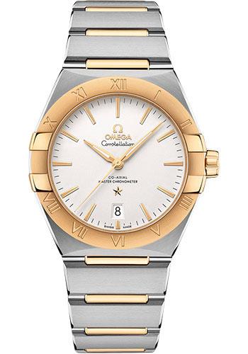 Omega Constellation OMEGA Co-Axial Master Chronometer - 39 mm Steel And Yellow Gold Case - Silvery Dial - 131.20.39.20.02.002 - Luxury Time NYC