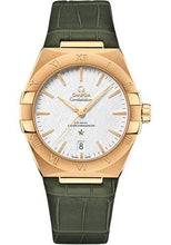 Load image into Gallery viewer, Omega Constellation OMEGA Co-Axial Master Chronometer - 39 mm Yellow Gold Case - White Silvery Dial - Olive Leather Strap - 131.53.39.20.02.002 - Luxury Time NYC