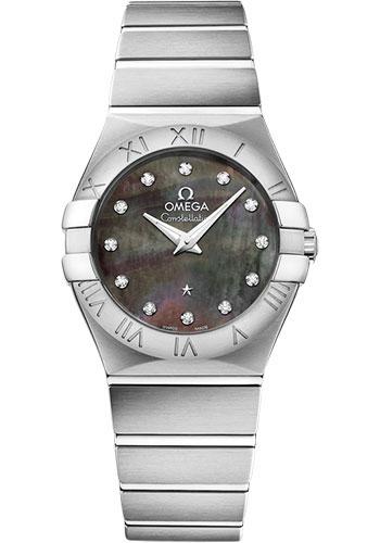 Omega Constellation Quartz Tahiti - 27 mm Steel Case - Tahiti Mother-Of-Pearl Diamond Dial - 123.10.27.60.57.003 - Luxury Time NYC