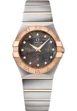 Load image into Gallery viewer, Omega Constellation Quartz Tahiti Watch - 27 mm Steel And Red Gold Case - Tahiti Mother-Of-Pearl Diamond Dial - 123.20.27.60.57.006 - Luxury Time NYC