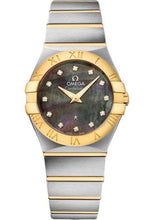 Load image into Gallery viewer, Omega Constellation Quartz Tahiti Watch - 27 mm Steel And Yellow Gold Case - Tahiti Mother-Of-Pearl Diamond Dial - 123.20.27.60.57.007 - Luxury Time NYC