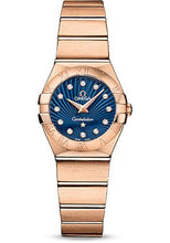 Load image into Gallery viewer, Omega Constellation Quartz Watch - 24 mm Brushed Red Gold Case - Blue Supernova Diamond Dial - 123.50.24.60.53.001 - Luxury Time NYC
