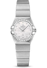 Load image into Gallery viewer, Omega Constellation Quartz Watch - 24 mm Steel Case - Diamond-Set Steel Bezel - Mother-Of-Pearl Diamond Dial - 123.15.24.60.55.006 - Luxury Time NYC