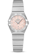 Load image into Gallery viewer, Omega Constellation Quartz Watch - 24 mm Steel Case - Pink Mother-Of-Pearl Diamond Dial - 123.10.24.60.57.002 - Luxury Time NYC